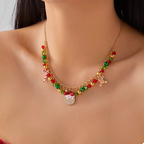 18K Gold - Plated Christmas Charm Necklace - MimiStylez