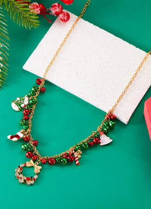 18K Gold - Plated Christmas Charm Necklace - MimiStylez