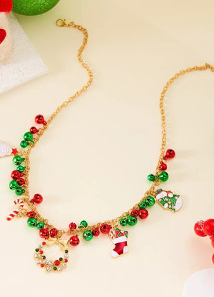 18K Gold - Plated Christmas Charm Necklace - MimiStylez