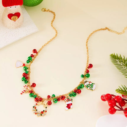 18K Gold - Plated Christmas Charm Necklace - MimiStylez