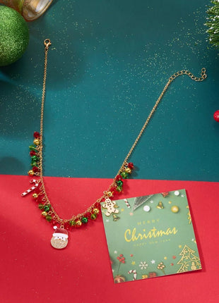 18K Gold - Plated Christmas Charm Necklace - MimiStylez