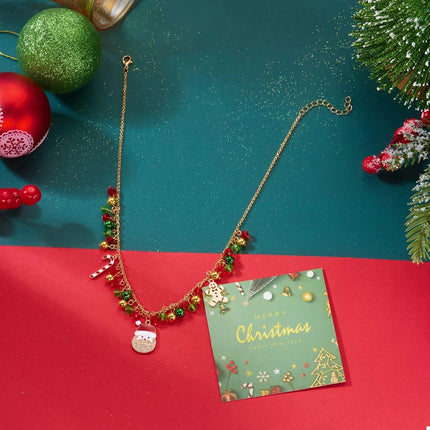 18K Gold - Plated Christmas Charm Necklace - MimiStylez