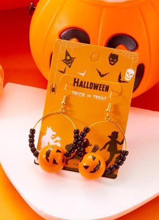 18K Gold - Plated Halloween Bead Earrings - MimiStylez