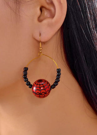 18K Gold - Plated Halloween Bead Earrings - MimiStylez