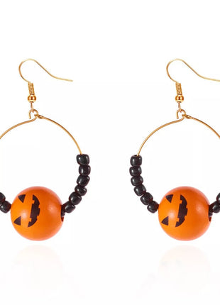 18K Gold - Plated Halloween Bead Earrings - MimiStylez