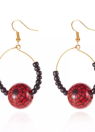 18K Gold - Plated Halloween Bead Earrings - MimiStylez
