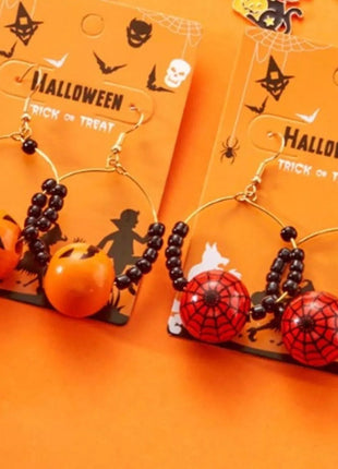 18K Gold - Plated Halloween Bead Earrings - MimiStylez
