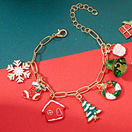 18K Gold - Plated Resin Christmas Theme Bracelet - MimiStylez