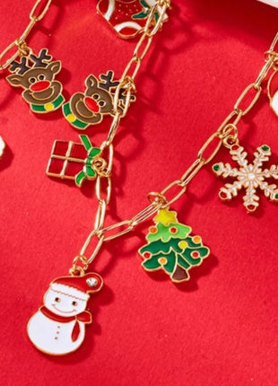 18K Gold - Plated Resin Christmas Theme Necklace - MimiStylez