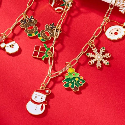 18K Gold - Plated Resin Christmas Theme Necklace - MimiStylez