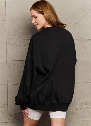 Simply Love Full Size Graphic Dropped Shoulder Sweatshirt - MimiStylez