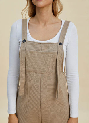 Double Take Full Size Texture Sleeveless Romper - MimiStylez