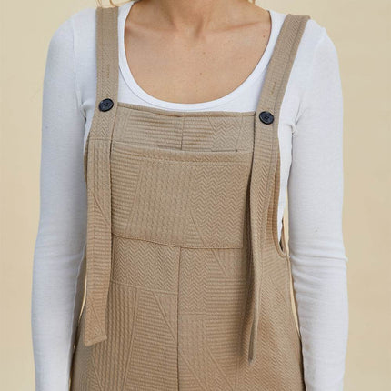 Double Take Full Size Texture Sleeveless Romper - MimiStylez