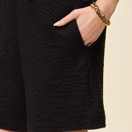 Double Take Full Size Texture Square Neck Romper - MimiStylez