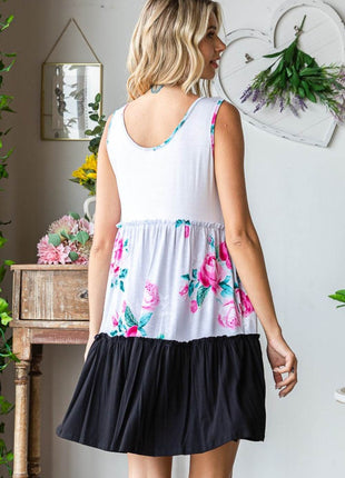 Heimish Full Size Scoop Neck Frill Tiered Dress - MimiStylez
