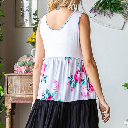 Heimish Full Size Scoop Neck Frill Tiered Dress - MimiStylez