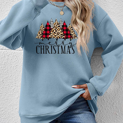 MERRY CHRISTMAS Round Neck Long Sleeve Sweatshirt - MimiStylez