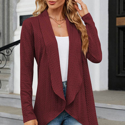 Open Front Long Sleeve Cardigan - MimiStylez