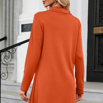 Open Front Long Sleeve Cardigan - MimiStylez