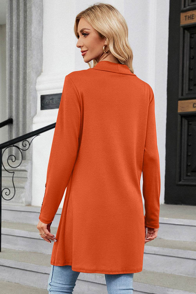 Open Front Long Sleeve Cardigan - MimiStylez
