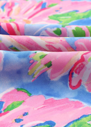 Floral Smocked Square Neck Jumpsuit with Pockets - MimiStylez