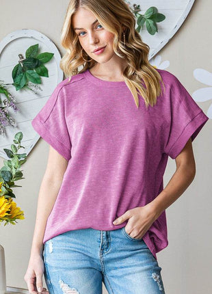 Heimish Full Size Short Sleeve Round Neck T-Shirt - MimiStylez