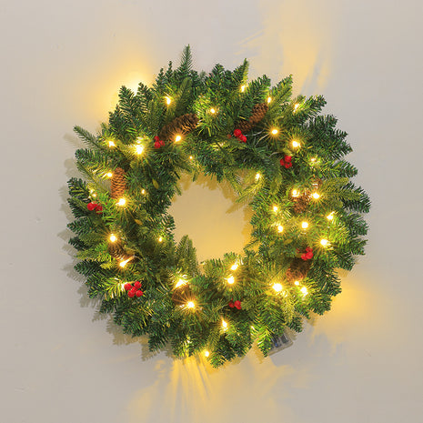 Christmas Pre Lit Wreath Decoration - 30cm, 40cm, 50cm