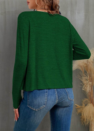 Button Up Long Sleeve Cardigan - MimiStylez