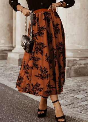 Embroidered High Waist Skirt - MimiStylez