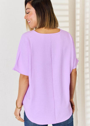 Zenana Texture Short Sleeve T-Shirt - MimiStylez