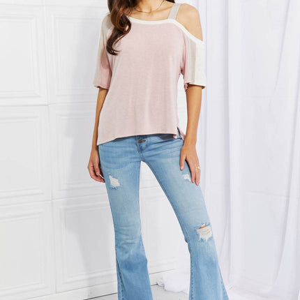 Andree by Unit Full Size Something Simple Cold Shoulder Tee - MimiStylez