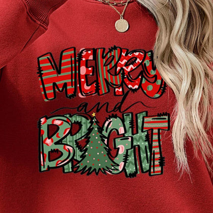 MERRY AND BRIGHT Long Sleeve Sweatshirt - MimiStylez