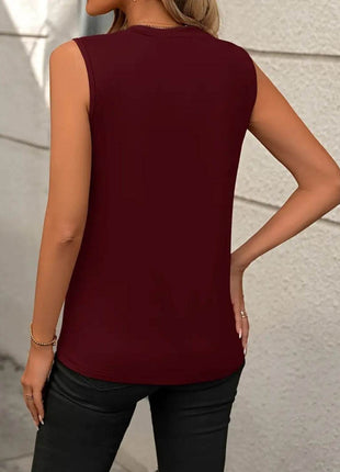 Round Neck Sleeveless Tank - MimiStylez