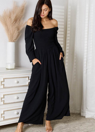 Double Take Square Neck Jumpsuit with Pockets - MimiStylez