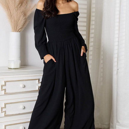 Double Take Square Neck Jumpsuit with Pockets - MimiStylez