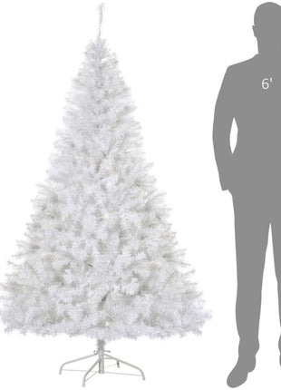 6FT White Christmas Tree Pre Lit - 250 Warm White LED