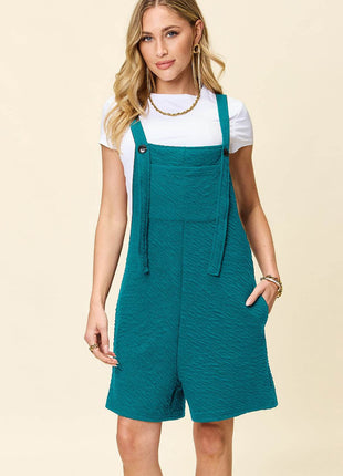 Double Take Full Size Texture Square Neck Romper - MimiStylez