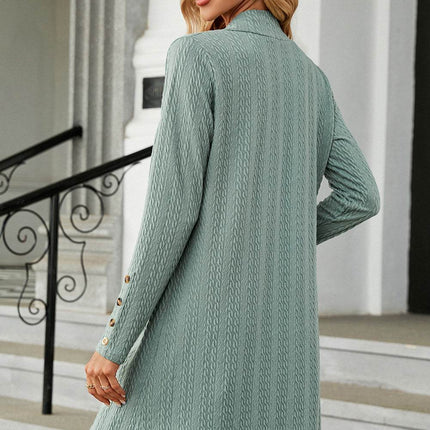 Open Front Long Sleeve Cardigan - MimiStylez