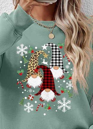Faceless Gnomes Graphic Drop Shoulder Sweatshirt - MimiStylez