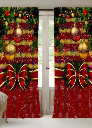 2PCs Christmas Curtain 3D Printing