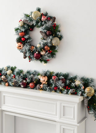 4.5FT Christmas Garland Wall Hanging Decoration - Pre Decorated, Unlit