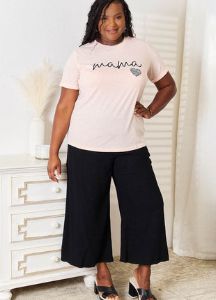 Simply Love MAMA Heart Graphic T-Shirt - MimiStylez