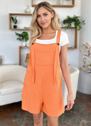 Double Take Full Size Texture Sleeveless Romper - MimiStylez
