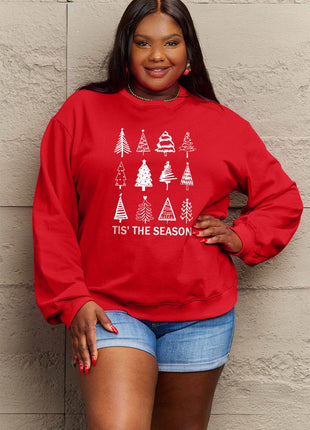 Simply Love Full Size Christmas Tree Graphic Sweatshirt - MimiStylez