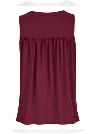 Lace Detail Round Neck Tank - MimiStylez