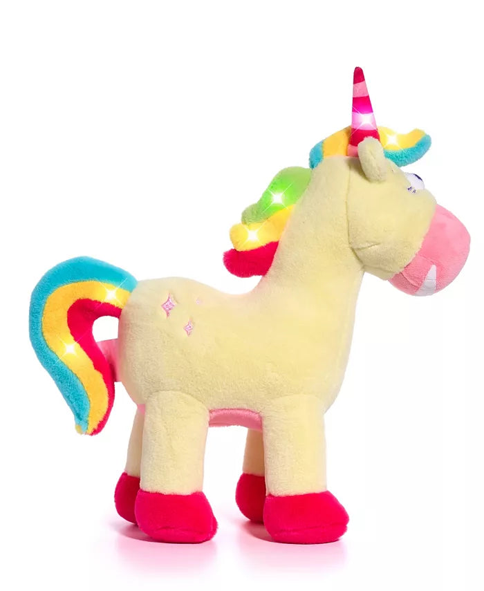 14" Glow Brights Toy Plush LED with Sound Unicorn