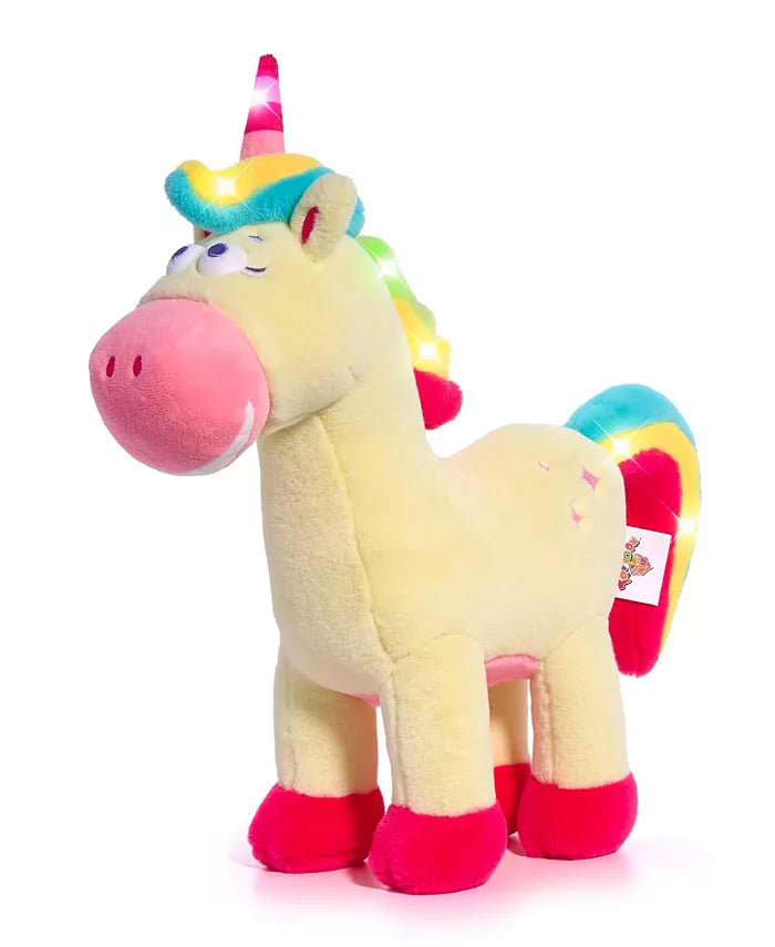 14" Glow Brights Toy Plush LED with Sound Unicorn