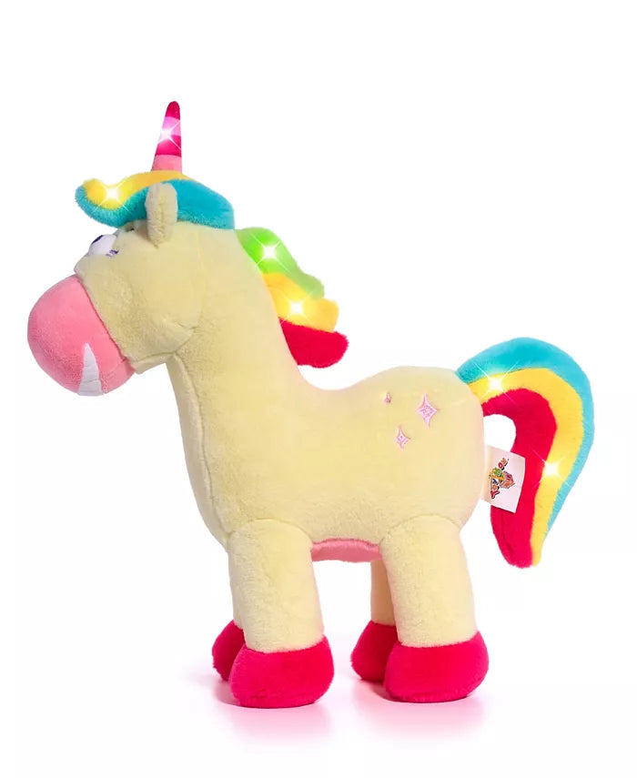 14" Glow Brights Toy Plush LED with Sound Unicorn