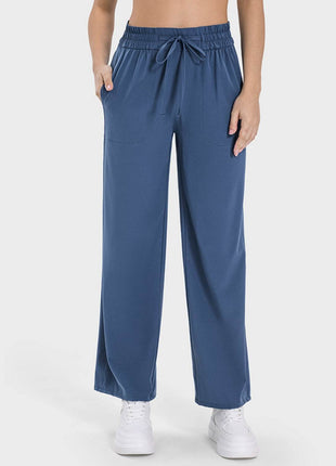 Drawstring Pocketed Active Pants - MimiStylez