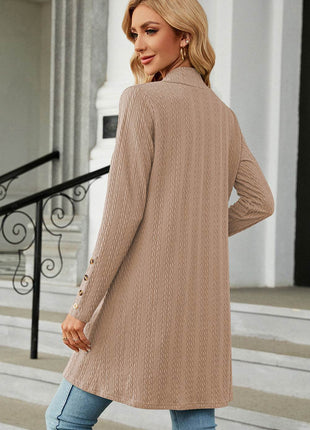 Open Front Long Sleeve Cardigan - MimiStylez